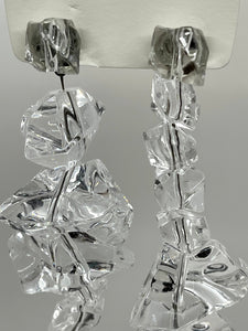 Earrings Geometric Ice Crystals
