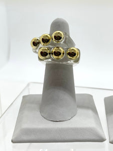 Ring Thin Square Studded