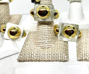 Ring Square Studded