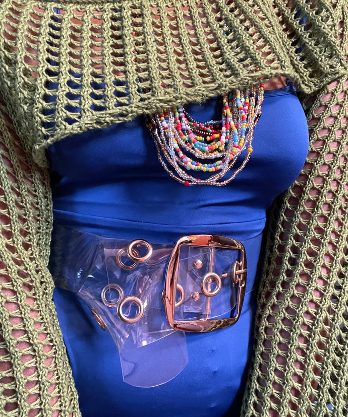 Belt Clear Transparent Big Buckle