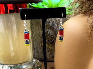 Earrings Cloisonné Enamel Drop Danglers
