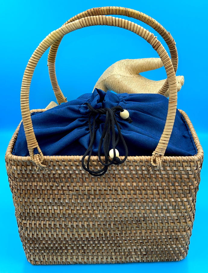 Handbag Large Straw Bucket