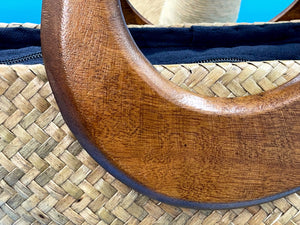 Handbag Deep Bucket Woven Straw