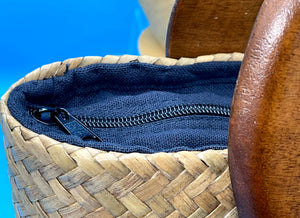 Handbag Deep Bucket Woven Straw