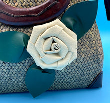 Load image into Gallery viewer, Handbag Flower Petal Rattan Bucket
