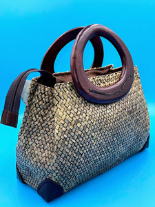 Handbag Flower Petal Rattan Bucket