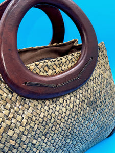 Handbag Flower Petal Rattan Bucket