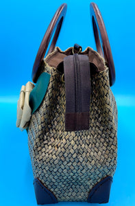 Handbag Flower Petal Rattan Bucket