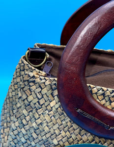 Handbag Flower Petal Rattan Bucket