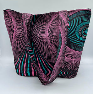 Handbag African Wax Structured Tote
