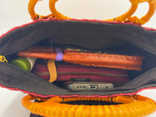 Load image into Gallery viewer, Handbag Handmade Rattan Woven Red Straw
