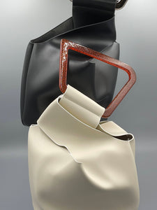Angled Acrylic Handle Irregular Vegan Bucket
