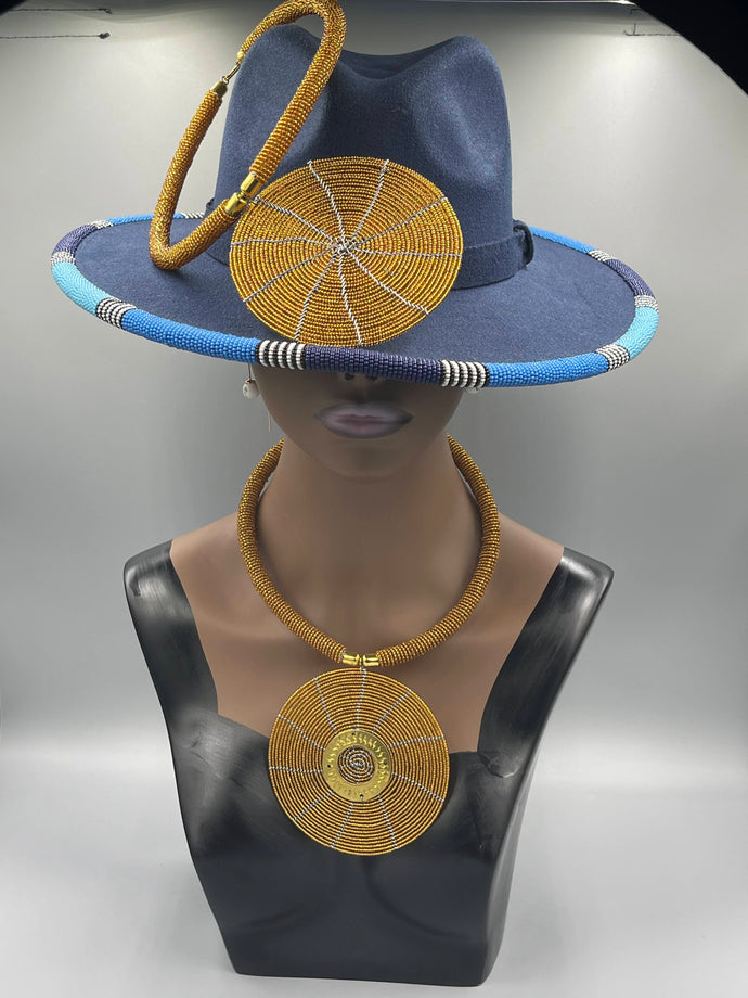 Necklace African Beaded Pendant Choker