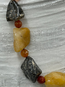 Necklace Earrings 2 Pc. Set Natural Stone