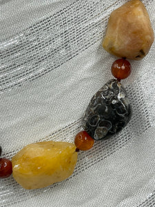 Necklace Earrings 2 Pc. Set Natural Stone