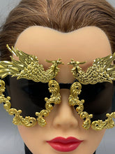Load image into Gallery viewer, Sunglasses Gold Winged Phoenix Frames
