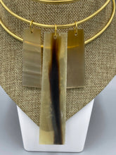 Load image into Gallery viewer, Necklace Choker 3-Tier  3&quot;  Matte Gold Plated Brass
