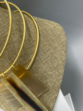 Load image into Gallery viewer, Necklace Choker 3-Tier  3&quot;  Matte Gold Plated Brass
