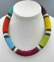 Load image into Gallery viewer, Necklace Beaded Hand Wrapped Masai
