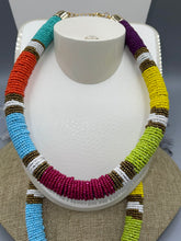 Load image into Gallery viewer, Necklace Beaded Hand Wrapped Masai
