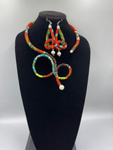 Load image into Gallery viewer, Necklace African Wax Single Rope Designer Hoop Style
