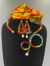 Load image into Gallery viewer, Necklace African Wax Single Rope Designer Hoop Style
