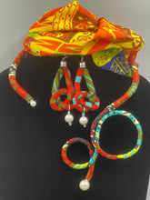 Load image into Gallery viewer, Necklace African Wax Single Rope Designer Hoop Style
