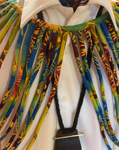 Load image into Gallery viewer, Multi Strand Ethnic Wax Fabric Pull Over Necklace
