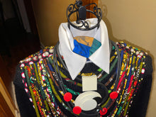 Load image into Gallery viewer, Necklace Shawl Ethnic Wax Fabric 38&quot; Drape Pullover
