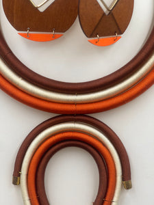 Necklace African Inspired Threaded Choker Pendant