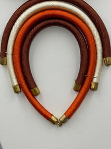 Necklace African Inspired Threaded Choker Pendant