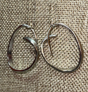 Earrings Vintage Spiral Hoops Hook Lock