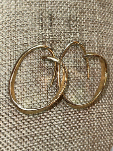 Earrings Vintage Spiral Hoops Hook Lock