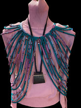 Load image into Gallery viewer, Multi Strand Ethnic Wax Fabric Pull Over Necklace
