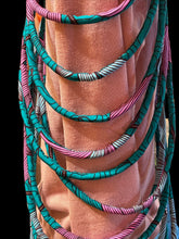 Load image into Gallery viewer, Multi Strand Ethnic Wax Fabric Pull Over Necklace
