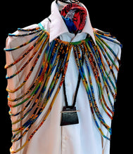 Load image into Gallery viewer, Multi Strand Ethnic Wax Fabric Pull Over Necklace
