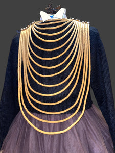 Necklace Shawl Ethnic Wax Fabric 38" Drape Pullover