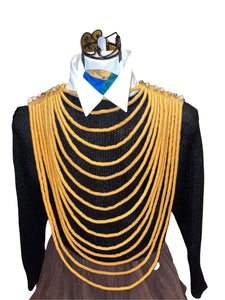 Necklace Shawl Ethnic Wax Fabric 38" Drape Pullover