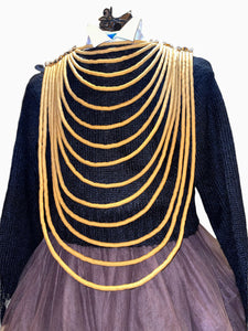 Necklace Shawl Ethnic Wax Fabric 38" Drape Pullover