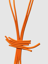 Load image into Gallery viewer, Necklace Orange Swirl Rubber Strands
