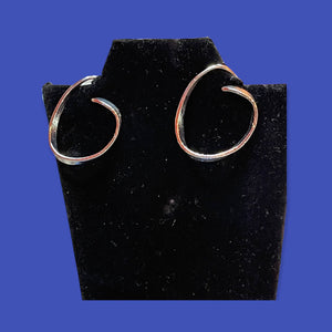 Earrings Vintage Spiral Hoops Hook Lock