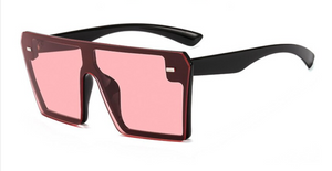 Black Square Frame Oversized Sunglasses