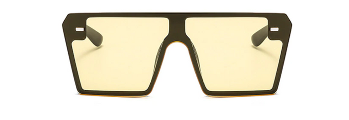 Black Square Frame Oversized Sunglasses