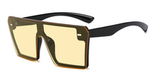 Load image into Gallery viewer, Black Square Frame Oversized Sunglasses
