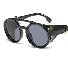 Load image into Gallery viewer, Steampunk Goggle Leather on Black Frames Lens

