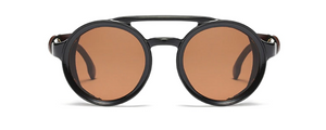 Steampunk Goggle Leather on Black Frames Lens