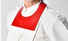Load image into Gallery viewer, Red Geometric Statement Bib
