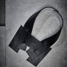 Load image into Gallery viewer, Black Grain Leather Harness Necklace
