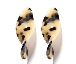 Celluloid Acrylic Swirl Stud Earrings