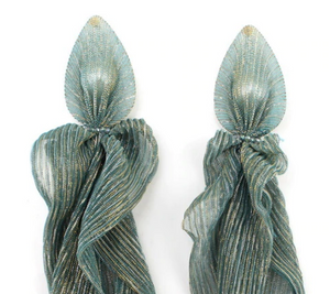 Silky Sheer Fabric Covered Simulated Ivory Pearl  Push Back Studs